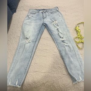 Distressed Light Blue Women's Jeans